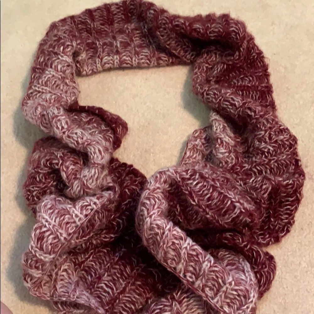 Woven knit infinity scarf